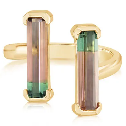 14K Yellow Gold Bi-Color Tourmaline Ring | RH2OC350227CI