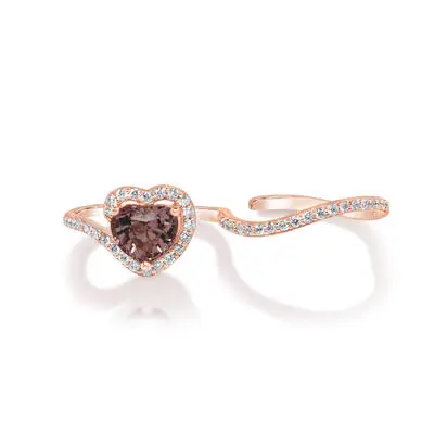 14K Rose Gold Lotus Garnet/Diamond Ring<br>RLGHT875229RI