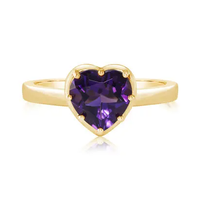 14K Yellow Gold 8mm Heart Amethyst Ring<br>RPF509A2XCI<div class='big'>$2,295.00</div>