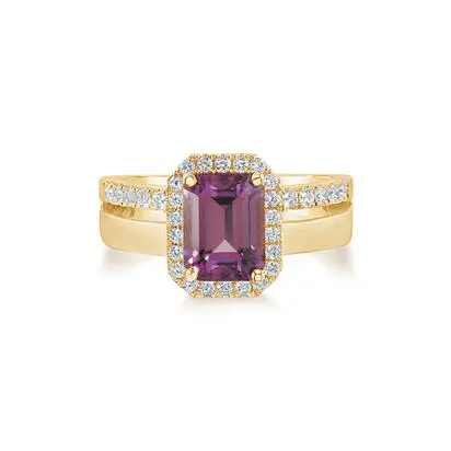 18K Yellow Gold Pink Garnet/Diamond Ring, RPGOC700246EI, $9,195.00