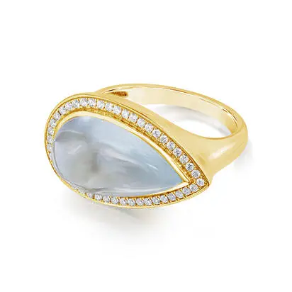 14K Yellow Gold Aquamarine/Diamond Ring<br>RQ0PR985800CI