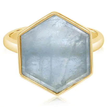 14K Yellow Gold Hexagon Slice Aquamarine Ring<br>RQ2SL982781CI<div class='big'>$2,845.00</div>