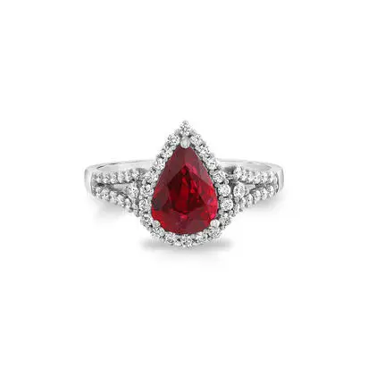 18K White Gold Mozambique Ruby/Diamond Ring, RRZPR0600183QI, $26,545.00