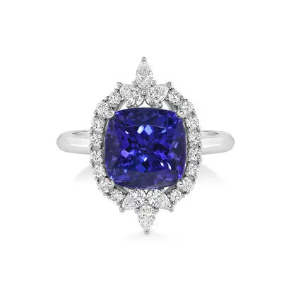 Platinum Tanzanite/Diamond Ring<br>RTZCU650451PI