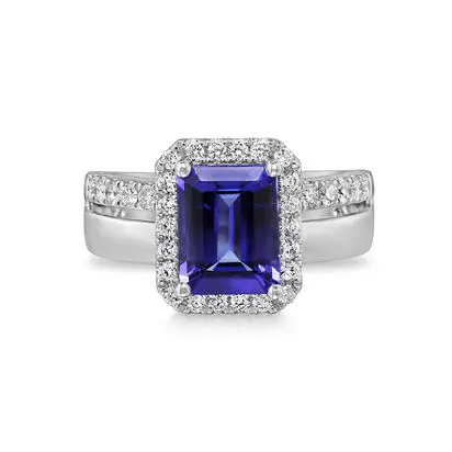 Platinum Tanzanite/Diamond Ring<br>RTZOC725290PI