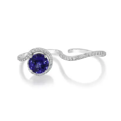 Platinum Tanzanite/Diamond Ring<br>RTZRD675314PI