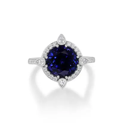 Platinum Tanzanite/Diamond Ring<br>RTZRD675479PI
